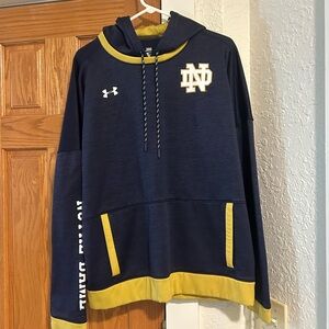 Under Armour Navy and Gold Notre Dame Hoodie